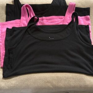 a new day Black Ribbed Top